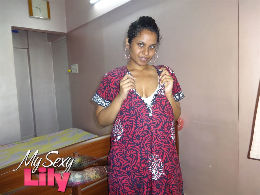 Indian Nighty Sex - Horny Lily in traditional Indian nighty before going to bed - Indian Sex